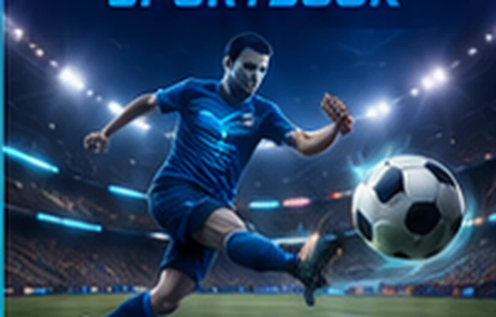 Pemain sepak bola di arena neon GOBETASIA